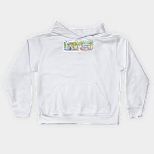 banana cafe. lisbon Kids Hoodie